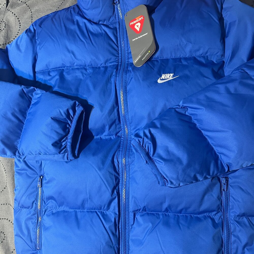 NIKE SPORTSWEAR CLUB PUFFER PRIMA LOFT #480 BLUE FULL ZIP JACKET SIZE M MEN $200